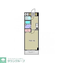 プリマヴェーラ入船 1Kの間取図画像
