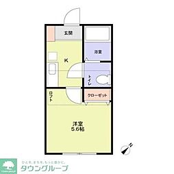 クオリティハイツ幕張本郷 1Kの間取図画像