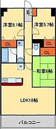 Merveille飯山満 3LDKの間取図画像