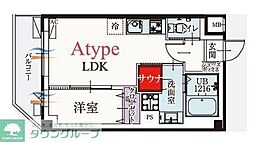b'CASA新小岩 1LDKの間取図画像