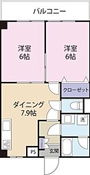 間取図画像 2DK