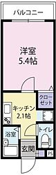サンスマイル蛍茶屋 1Kの間取図画像