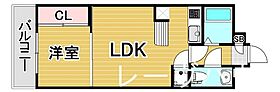 福岡県福岡市中央区春吉１丁目（賃貸マンション1LDK・9階・24.97㎡） その2