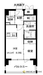 iNSHAPE港 1LDKの間取図画像