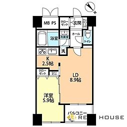 ラクレイス平尾ステーション 1LDKの間取図画像
