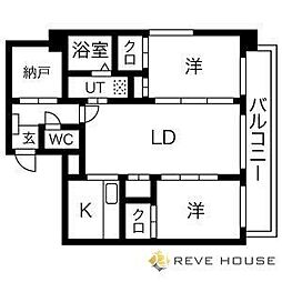 パグーロ東平尾3 2SLDKの間取図画像
