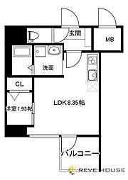 モダンパラッツォ平尾 1LDKの間取図画像