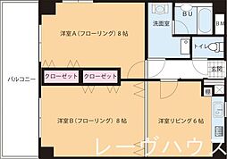 CEREZOFLORA 2DKの間取図画像