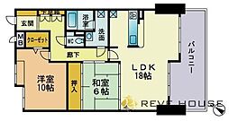 ベルメゾン赤坂フォレスト 2LDKの間取図画像
