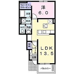 ジュピター 1LDKの間取図画像