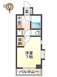 ダイアパレス佐古三番町 1Kの間取図画像