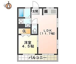 寿マンション 1LDKの間取図画像