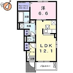 カナエール 1LDKの間取図画像