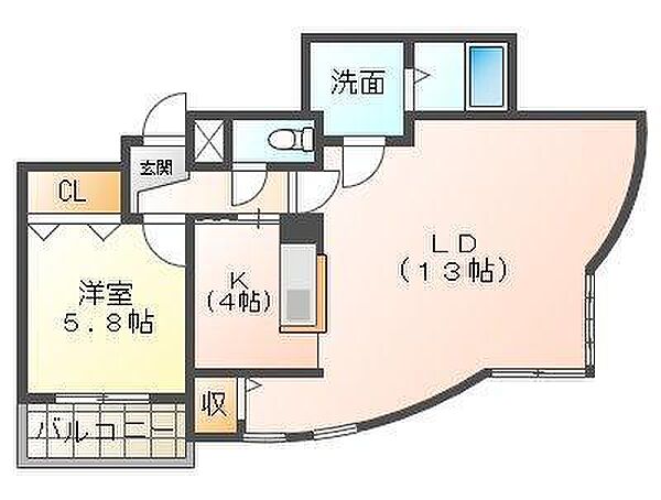 徳島県徳島市八万町中津浦(賃貸マンション1LDK・2階・52.23㎡)の写真 その2