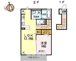 徳島県徳島市昭和町8丁目（賃貸アパート1LDK・2階・49.50㎡） その2