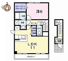 徳島県徳島市八万町千鳥（賃貸アパート1LDK・2階・46.28㎡） その2