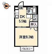 徳島県徳島市八万町川南（賃貸アパート1K・1階・28.45㎡） その2