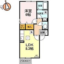 徳島県徳島市下助任町3丁目（賃貸アパート1LDK・2階・37.09㎡） その2