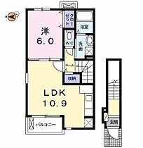 徳島県徳島市八万町大坪（賃貸アパート1LDK・2階・44.39㎡） その2