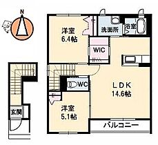 徳島県徳島市北矢三町4丁目（賃貸アパート2LDK・2階・62.50㎡） その2