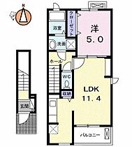 徳島県徳島市名東町3丁目（賃貸アパート1LDK・2階・42.47㎡） その2