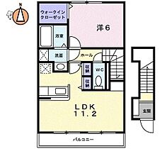 徳島県徳島市八万町千鳥（賃貸アパート1LDK・2階・46.28㎡） その2