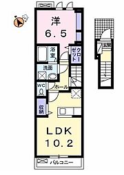 カーサアルベロディピノA 1LDKの間取図画像