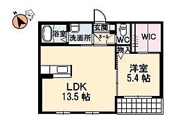 徳島県徳島市八万町弐丈（賃貸アパート1LDK・1階・45.39㎡） その2