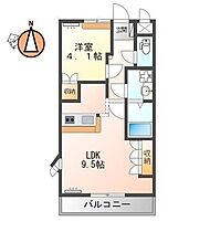 徳島県徳島市名東町1丁目（賃貸アパート1LDK・2階・36.00㎡） その2