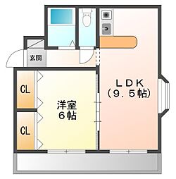 ロックバレー 1LDKの間取図画像