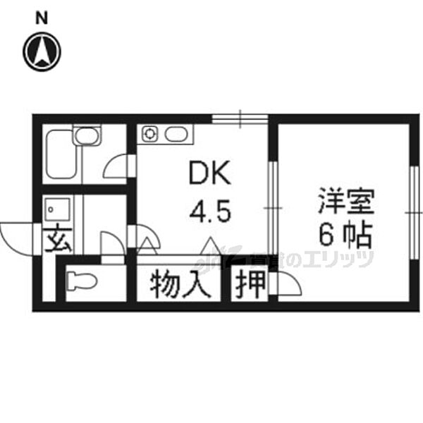 ジョンズフラット 201｜滋賀県大津市瀬田２丁目(賃貸アパート1DK・2階・26.49㎡)の写真 その2