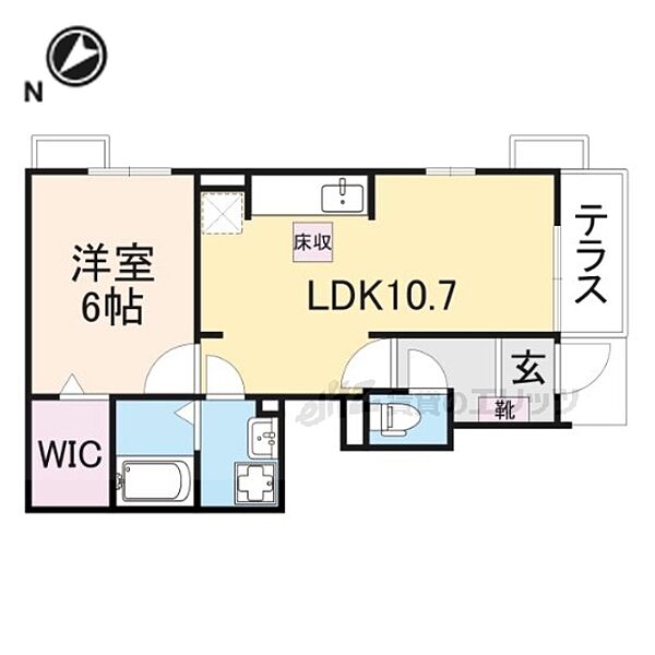 滋賀県彦根市肥田町(賃貸アパート1LDK・1階・40.12㎡)の写真 その2