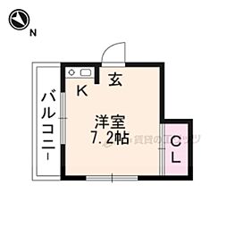 アパート ワンルームの間取図画像