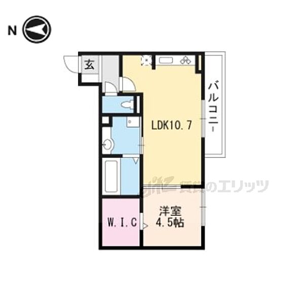 滋賀県大津市瀬田５丁目(賃貸アパート1LDK・3階・41.01㎡)の写真 その2