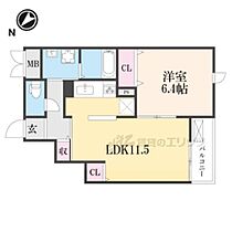 カモミール 304 ｜ 滋賀県愛知郡愛荘町愛知川（賃貸マンション1LDK・2階・43.67㎡） その1