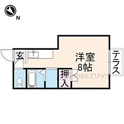 佃コーポ1 ワンルームの間取図画像