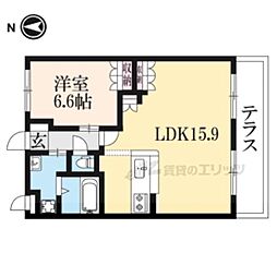 ロイヤルK2 1LDKの間取図画像