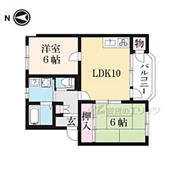 ミラクルステアーズ長浜 2LDKの間取図画像