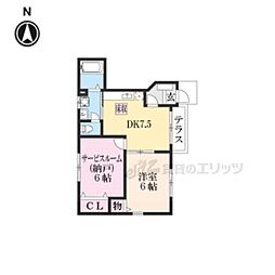 リバティーウインド 2DKの間取図画像