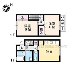 那由多のさとファミール 2DKの間取図画像