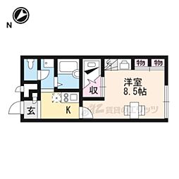 レオパレスT・Sおおつか 1Kの間取図画像