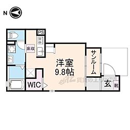 M-SQUARE ワンルームの間取図画像