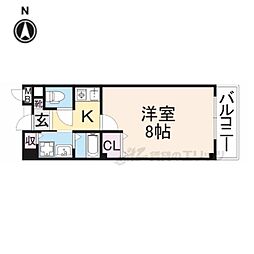 Mパレス 1Kの間取図画像