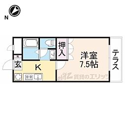 エクシード3 1Kの間取図画像