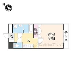 オルガ21 1Kの間取図画像