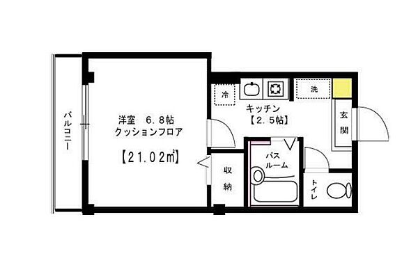 カーサエテルノＫ ｜東京都荒川区西尾久8丁目(賃貸マンション1K・1階・21.02㎡)の写真 その2