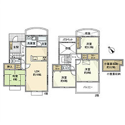 大曽根戸建 4LDKの間取り