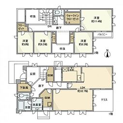 山手町戸建 4LDKの間取り