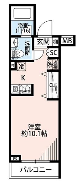 東京都杉並区堀ノ内2丁目(賃貸マンション1R・1階・26.11㎡)の写真 その2