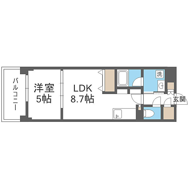 estageo関目高殿 ｜大阪府大阪市旭区高殿7丁目(賃貸マンション1LDK・3階・33.12㎡)の写真 その2